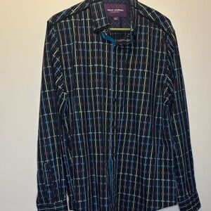 Vincent D'Amerique Mens Purple Label Large Button Up Collared Shirt